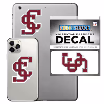 image of: Santa Clara Broncos Outlined Reusable Mini Decal, Athletic Red