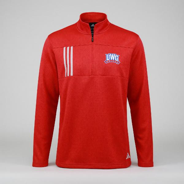 ADIDAS THREE STRIPE QUARTER ZIP; $99.99