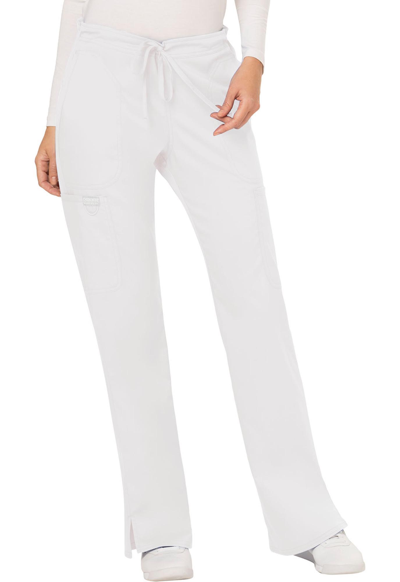 Variant 3 of 10 for Cherokee Workwear Revolution Women's Drawstring Flare Scrub Pant