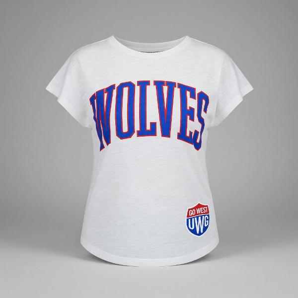WOLVES "OPEN BACK" SS TOP; $39.99