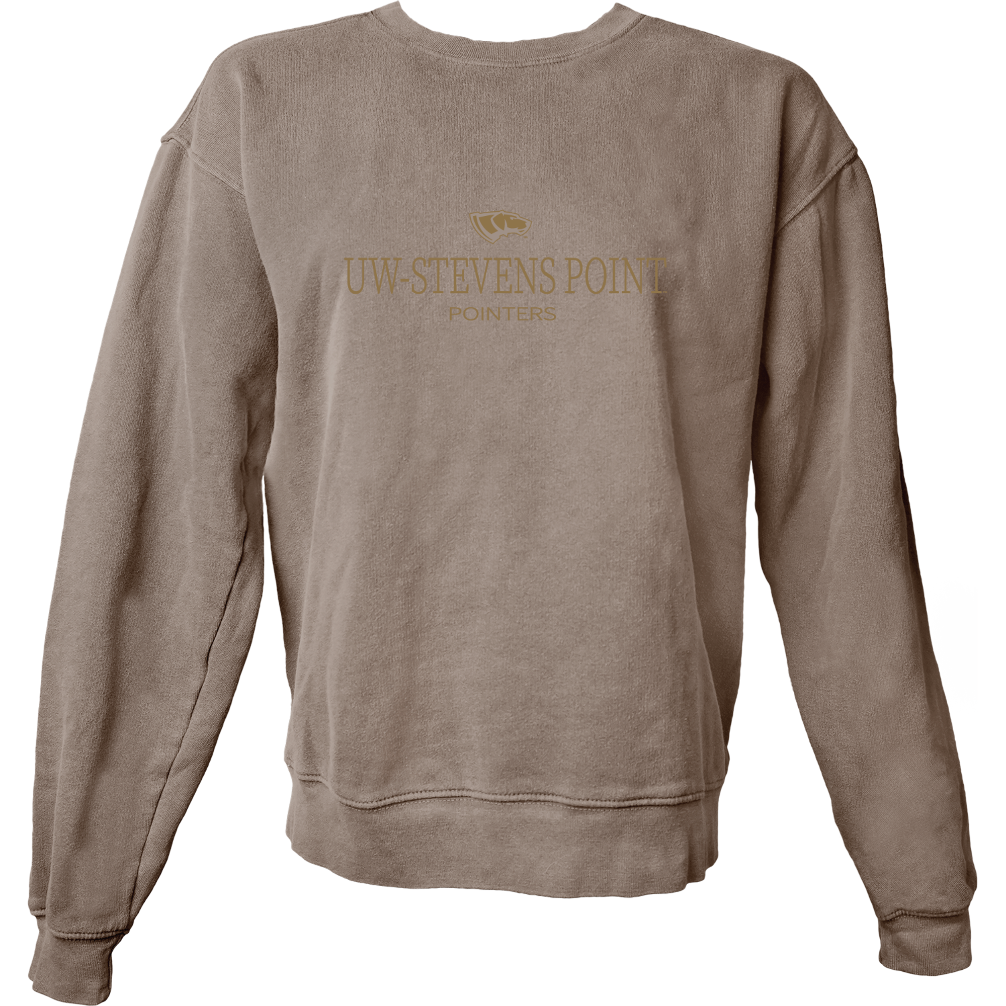 Product image 1 of 1 for UW- Stevens Point Dyed Tonal Ringspun Fleece Crew, Coffee Bean