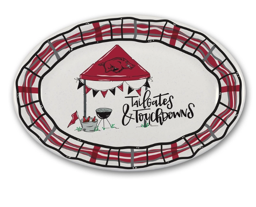 Arkansas Razorbacks Magnolia Lane Tailgates & Touchdowns Platter; $36.99