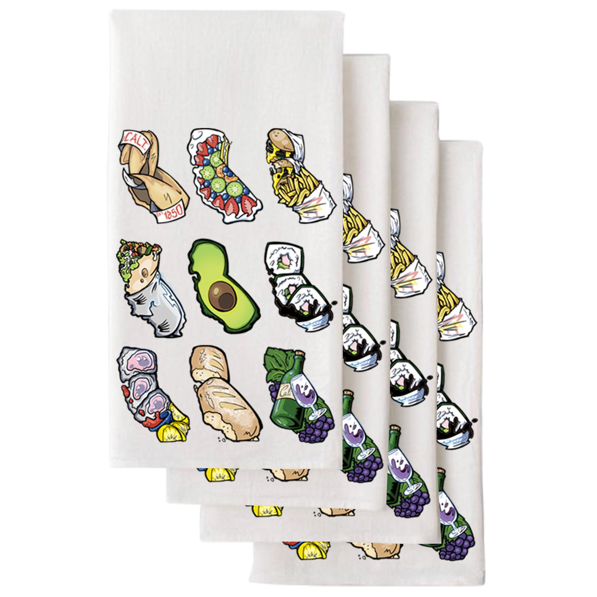 image of: Cali-Foodie Flour Sack Tea Towel