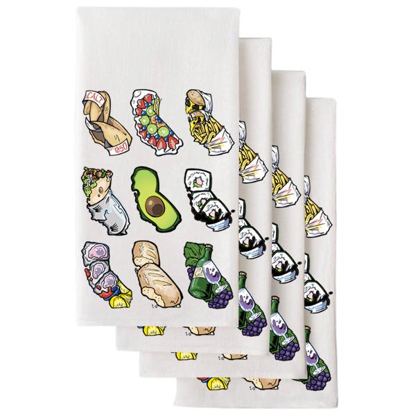 Cali-Foodie Flour Sack Tea Towel; $17.98