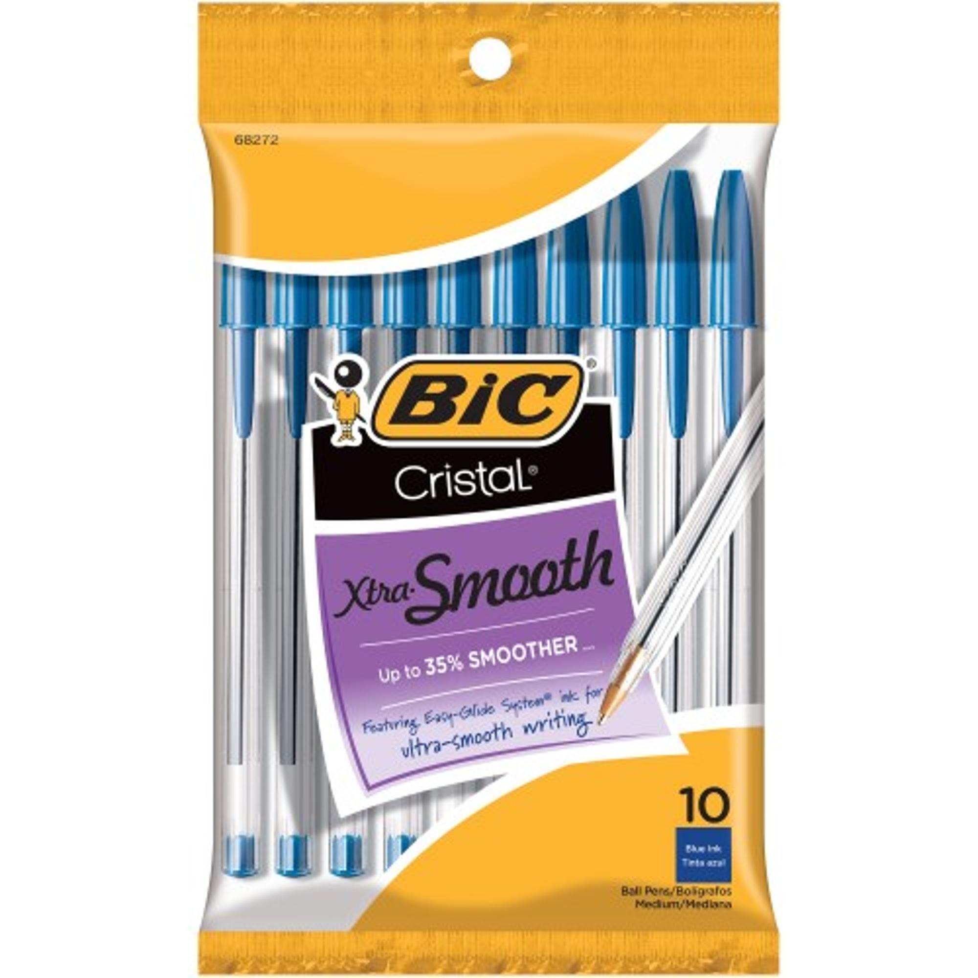 image of: BIC - Xtra Smooth - Blue Ballpoint Pen 1.0mm - 10pk