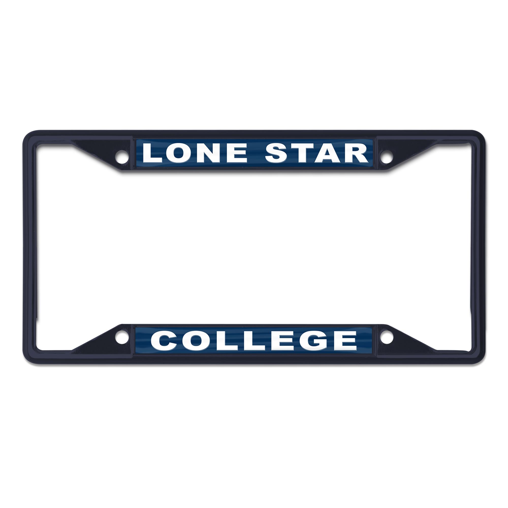 image of: Lone Star College License Plate Frame, Blue