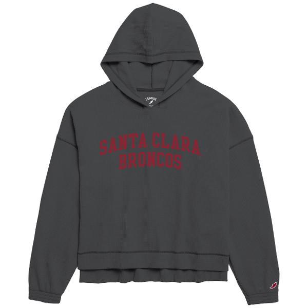 Santa Clara Broncos Women's Waffle Oversized Hoodie, Graphite; $57.98