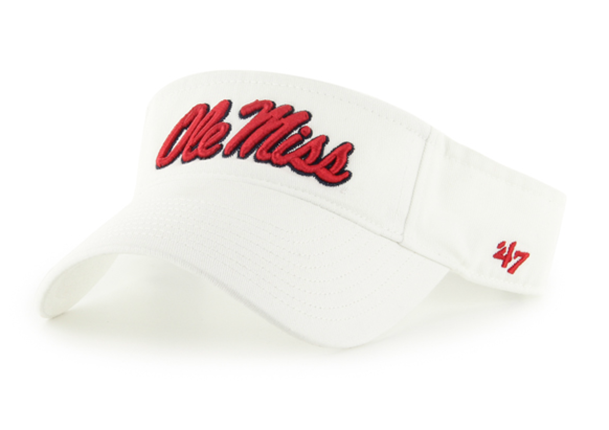 image of: Ole Miss Clean Up Visor White