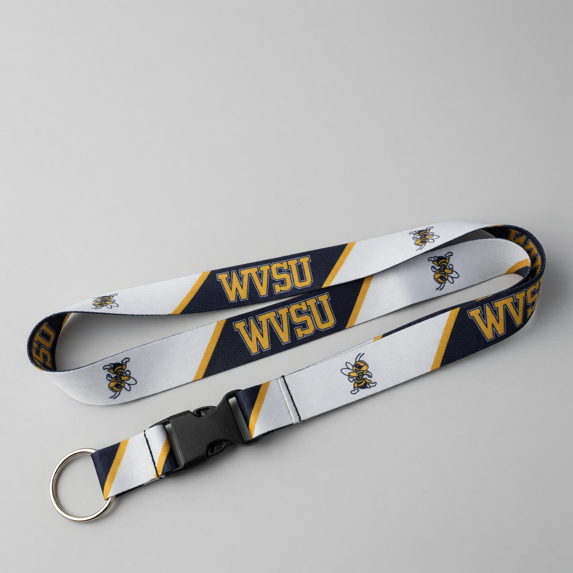 Product image 1 of 1 for LANYARD - MCM WHT/BLK "WVSU & MASCOT"