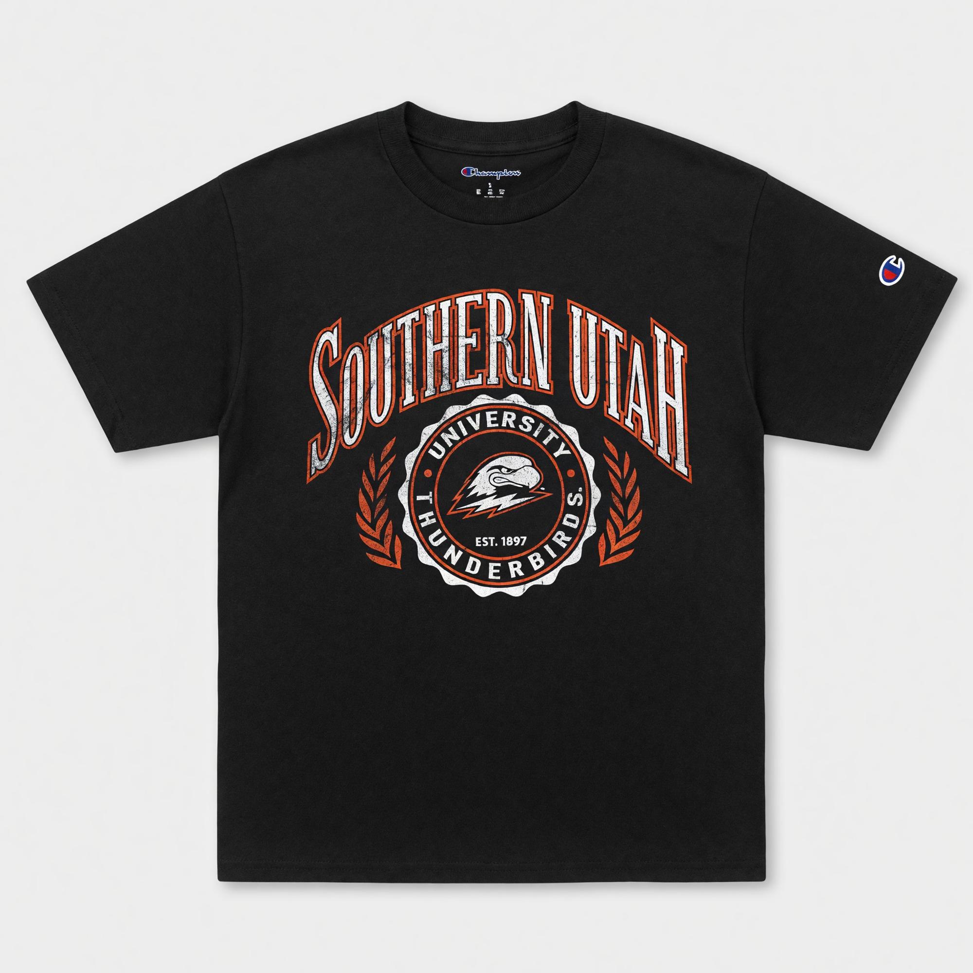 Product image 1 of 1 for CHAMPION TEE S/S BLACK SOUTHERN UTAH 1897