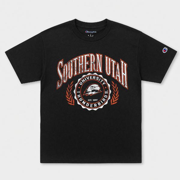 CHAMPION TEE S/S BLACK SOUTHERN UTAH 1897; $19.99