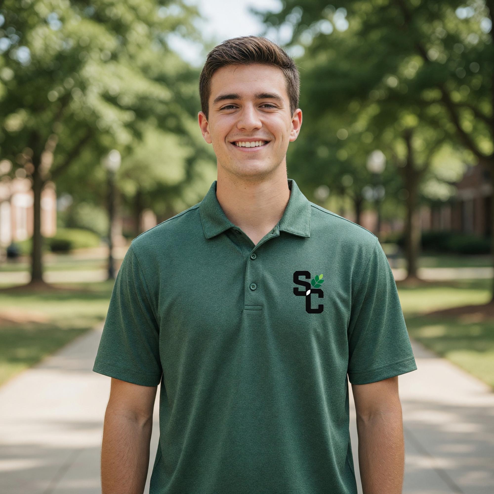 Product image 5 of 5 for CI SPORT SC LEAF HEATHERED SILK TOUCH PERFORMANCE POLO