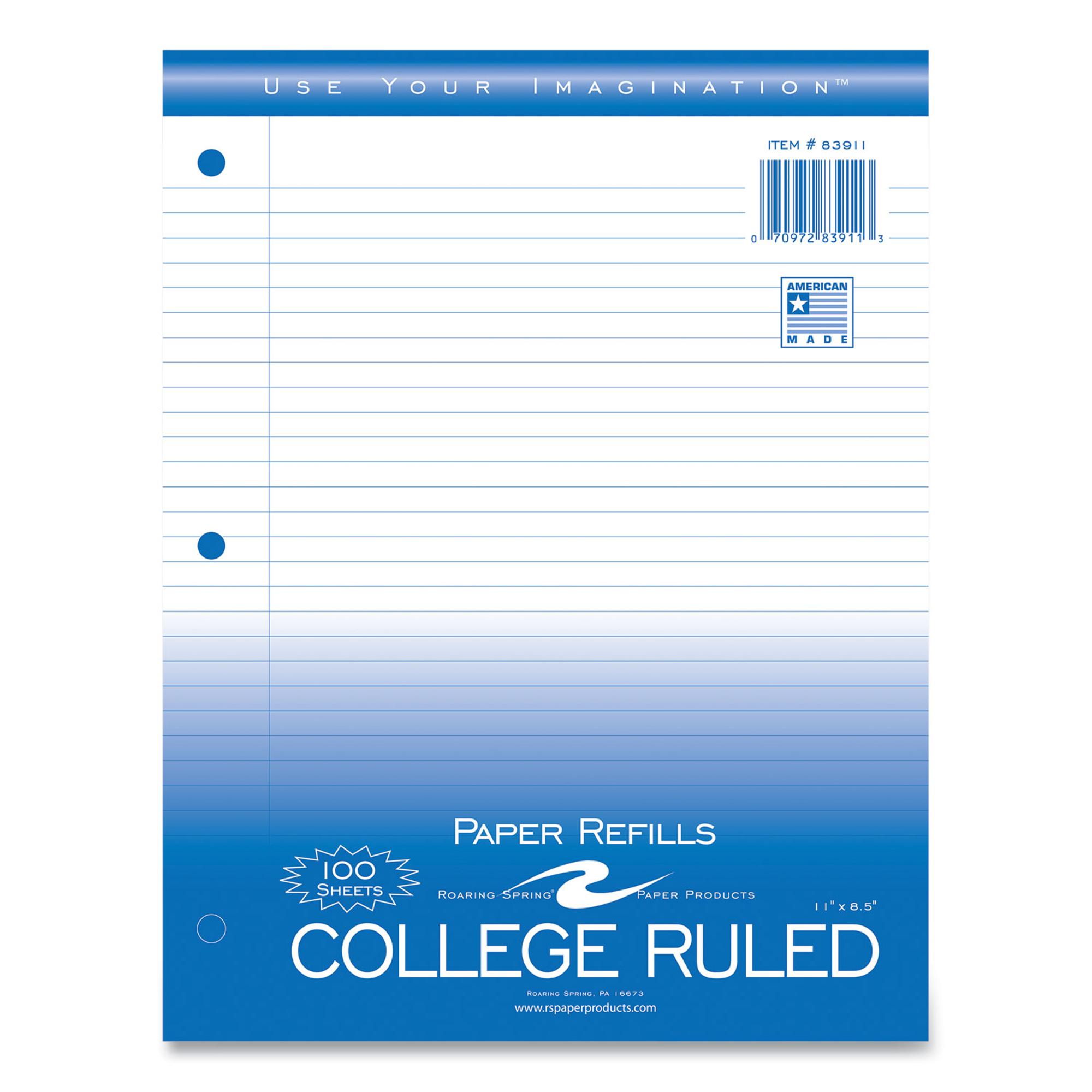 Product image 1 of 1 for 8.5 x 11" COLLEGE RULED FILLER PAPER