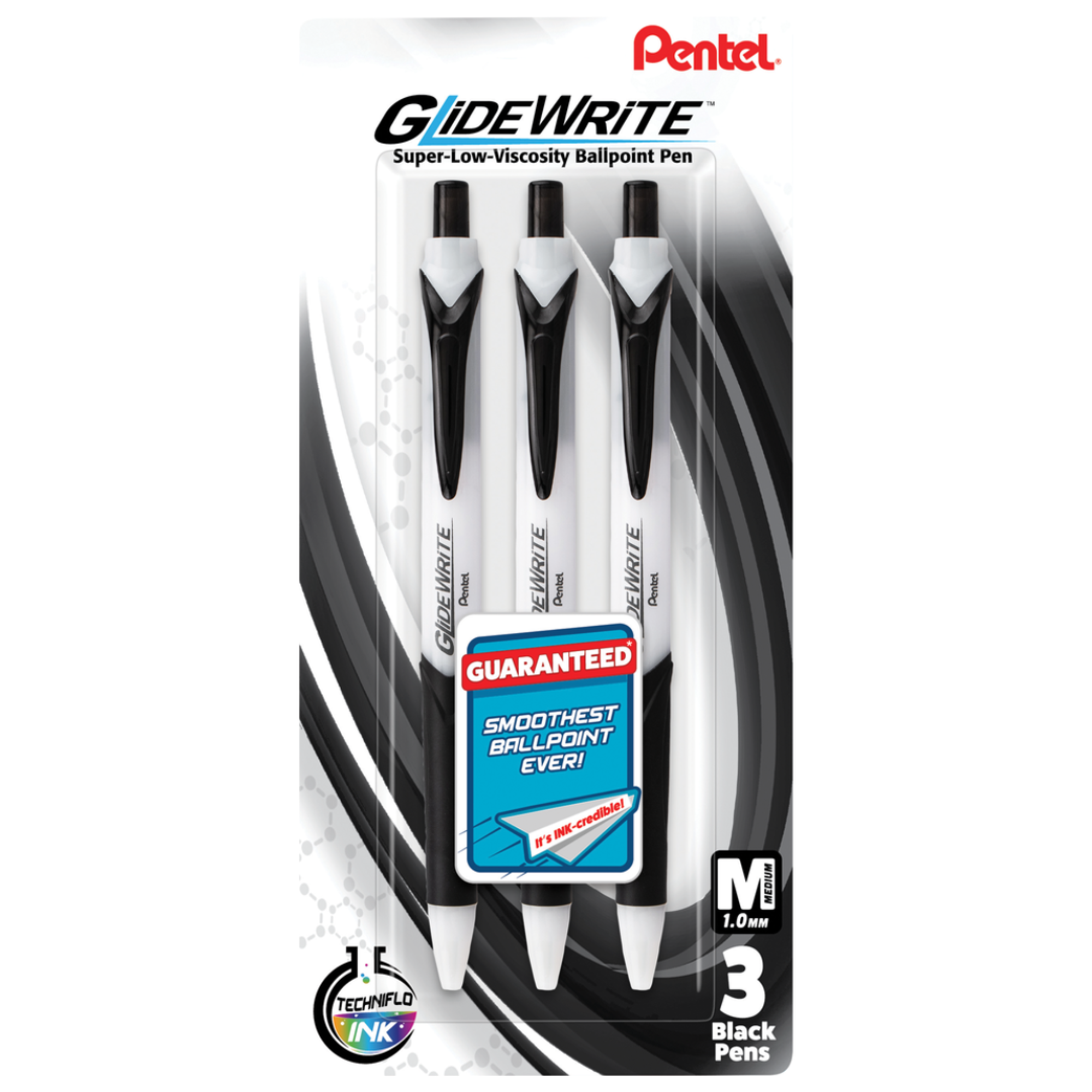 Product image 1 of 1 for Pen Glide Write Ball Assorted 3 Pack