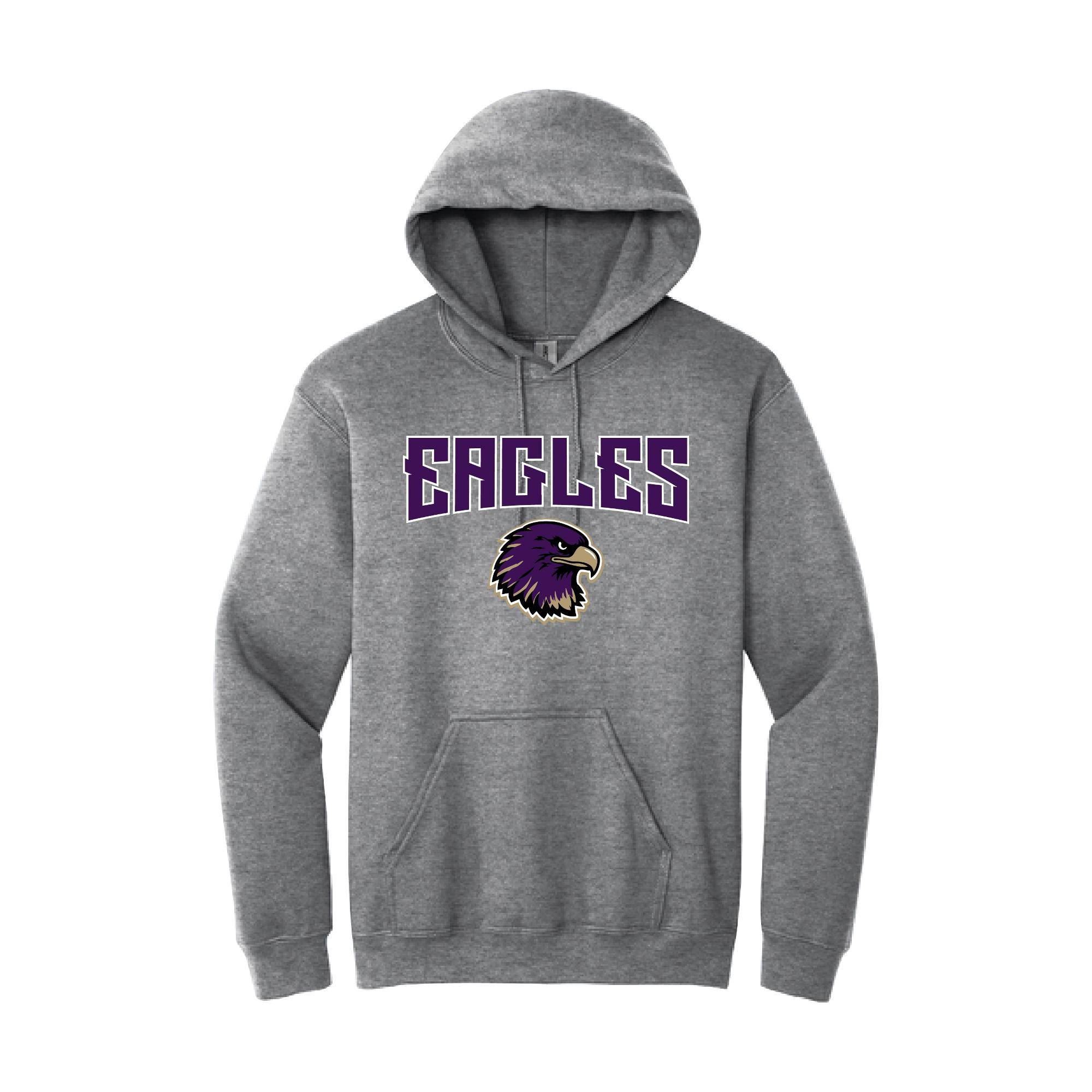 image of: AU HOODIE EAGLE MASCOT GRY