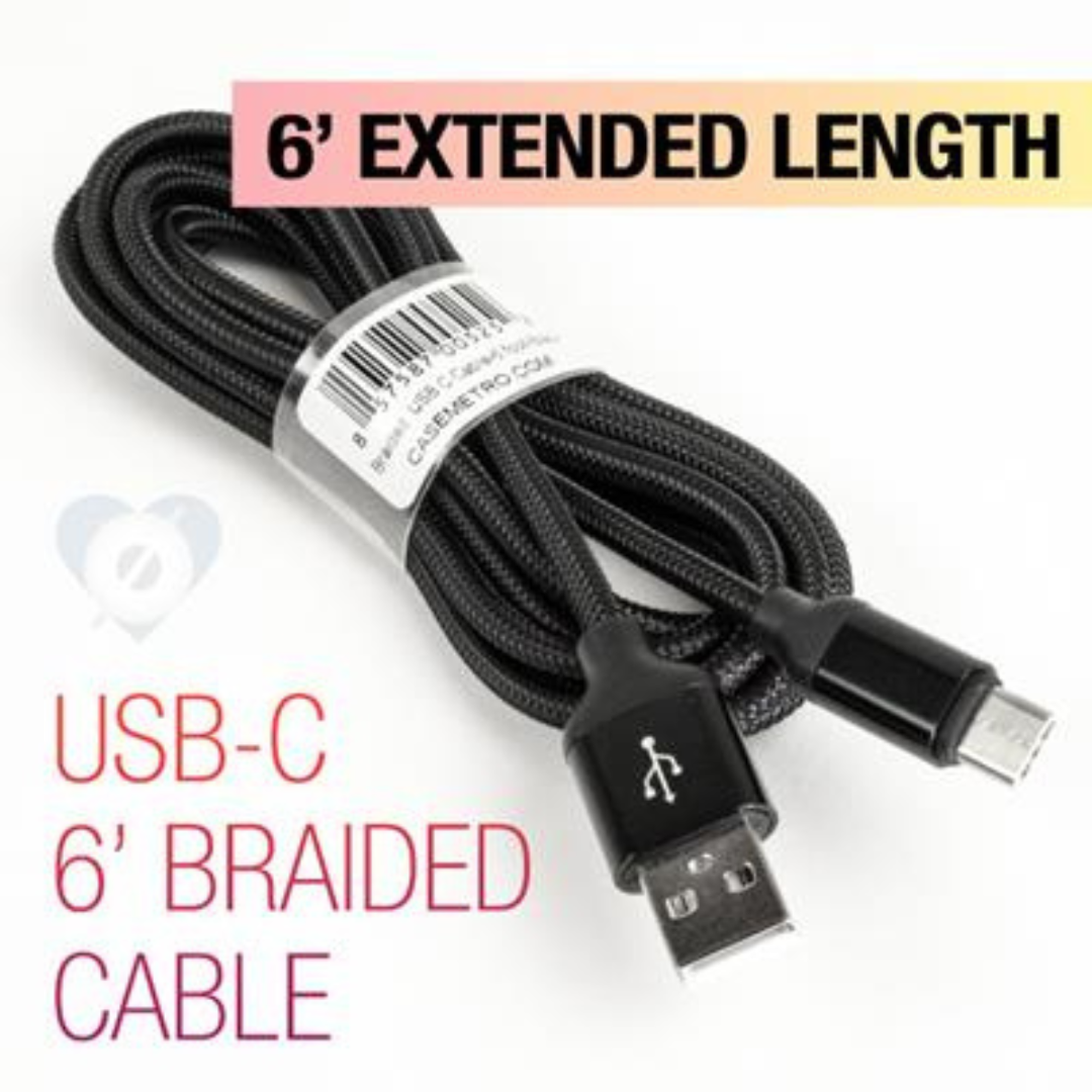 Product image 1 of 1 for CABLE 6' BRAIDED USB-C TO USB-A BLACK
