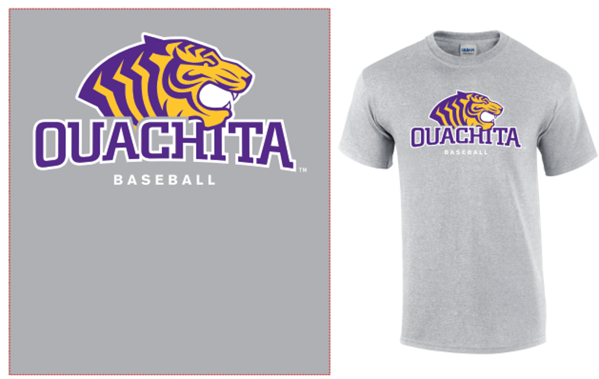 image of: Ouachita Tigers Baseball Tee