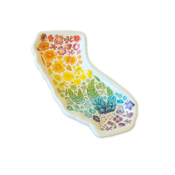 California Wildflowers Earthenware Trinket Tray; $8.98