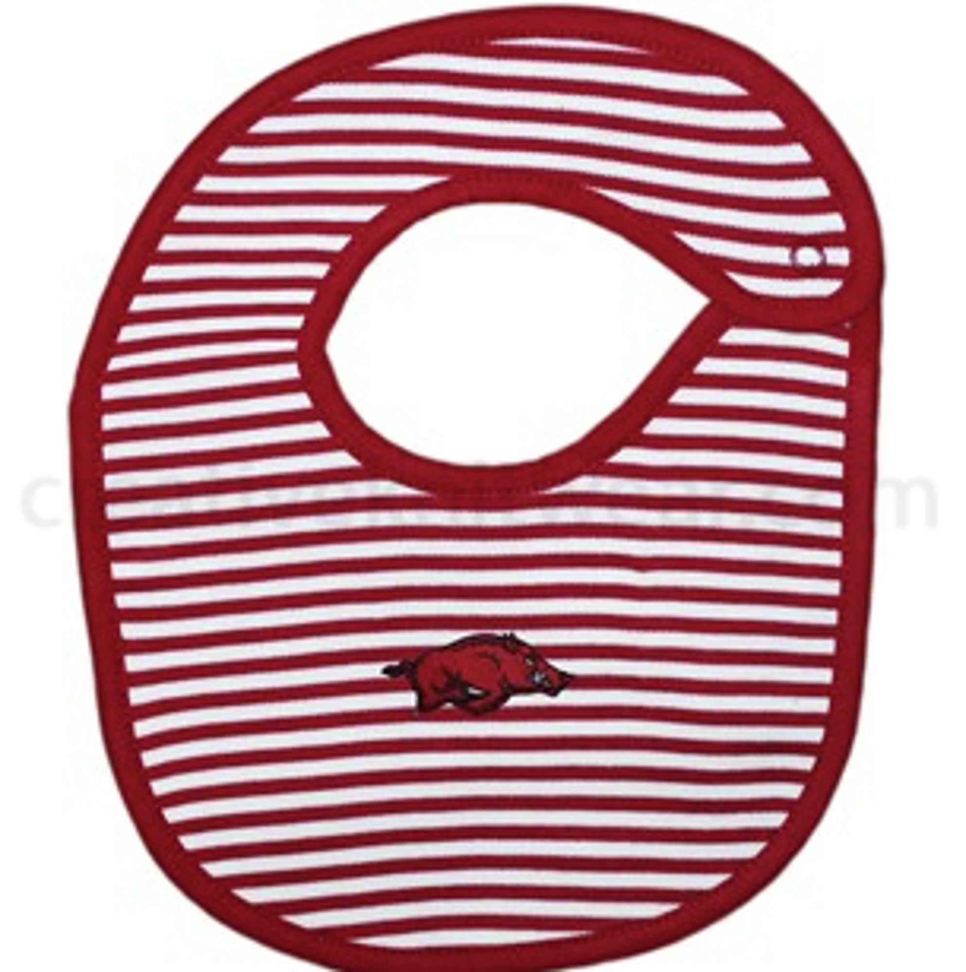 image of: Arkansas Razorbacks Infant Striped Bib - Cardinal & White