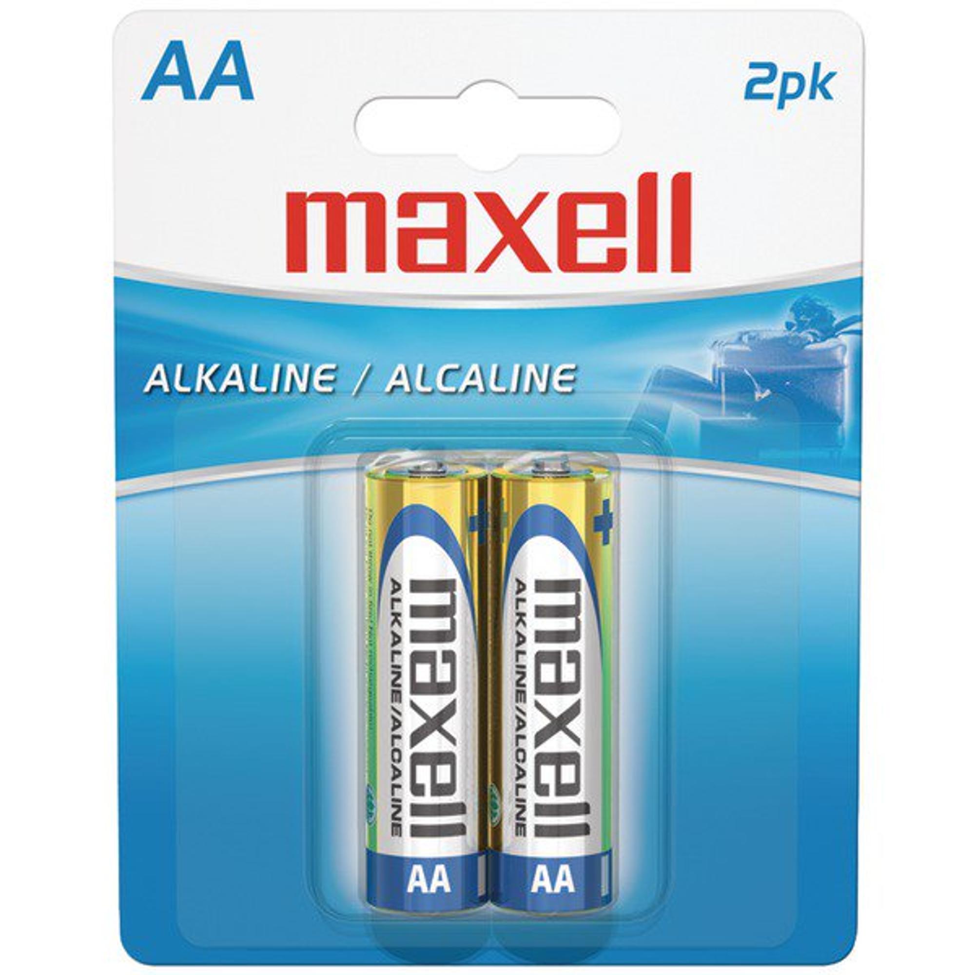 image of: Maxell AA Alkaline Batteries (2 pack)