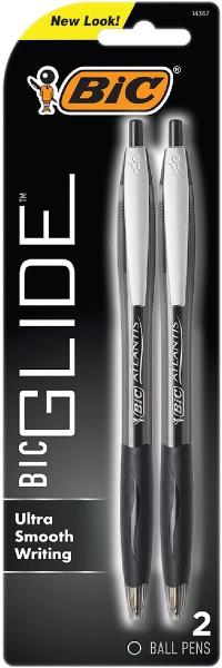 BIC Atlantis Original Retractable Ballpoint Pen - Black 1.0mm 2Pk BP; $3.00