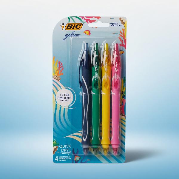 PEN Bic Gelocity Ocean 4 pk; $11.99