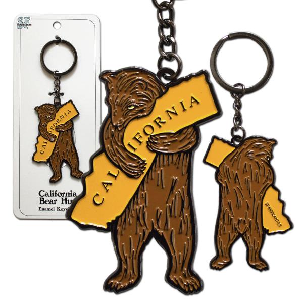 California Bear Hug Enamel Keychain; $17.98