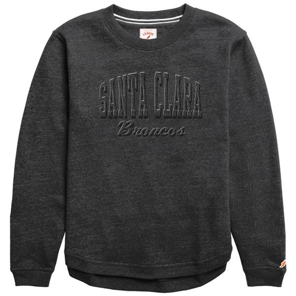 Santa Clara Broncos Victory Springs Debossed Crew, Heather Onyx; $59.98