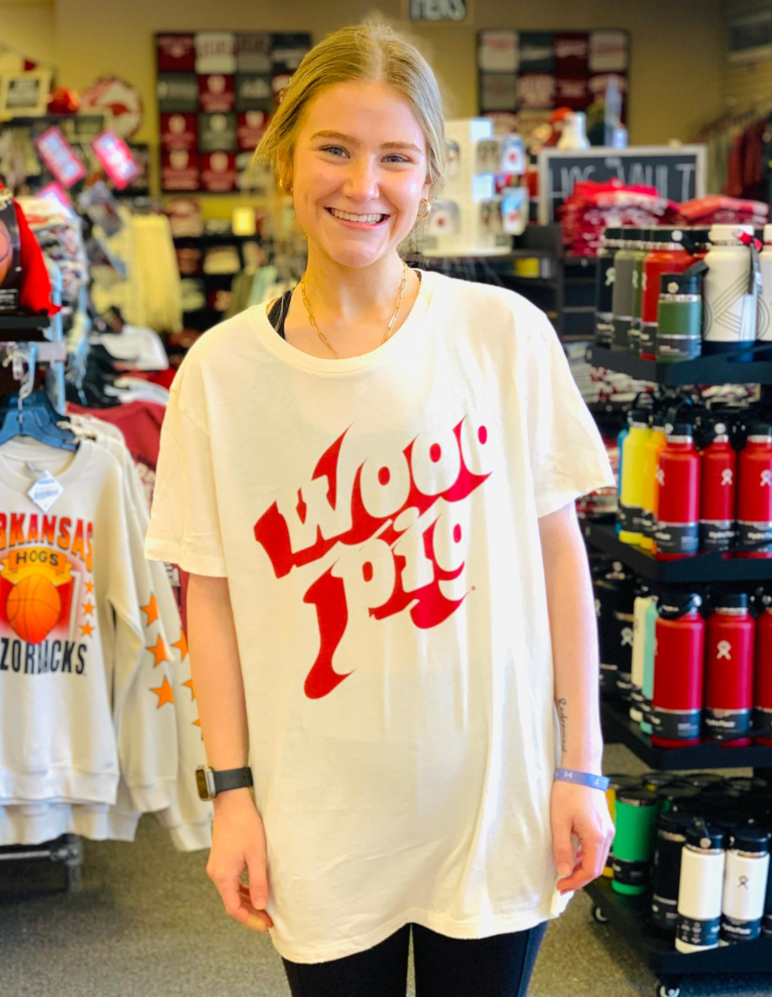 image of: Arkansas Razorbacks Woo Pig Bubble Short Sleeve Tee - White