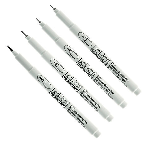 image of: Le Pen Technical Drawing Pens Black Ink