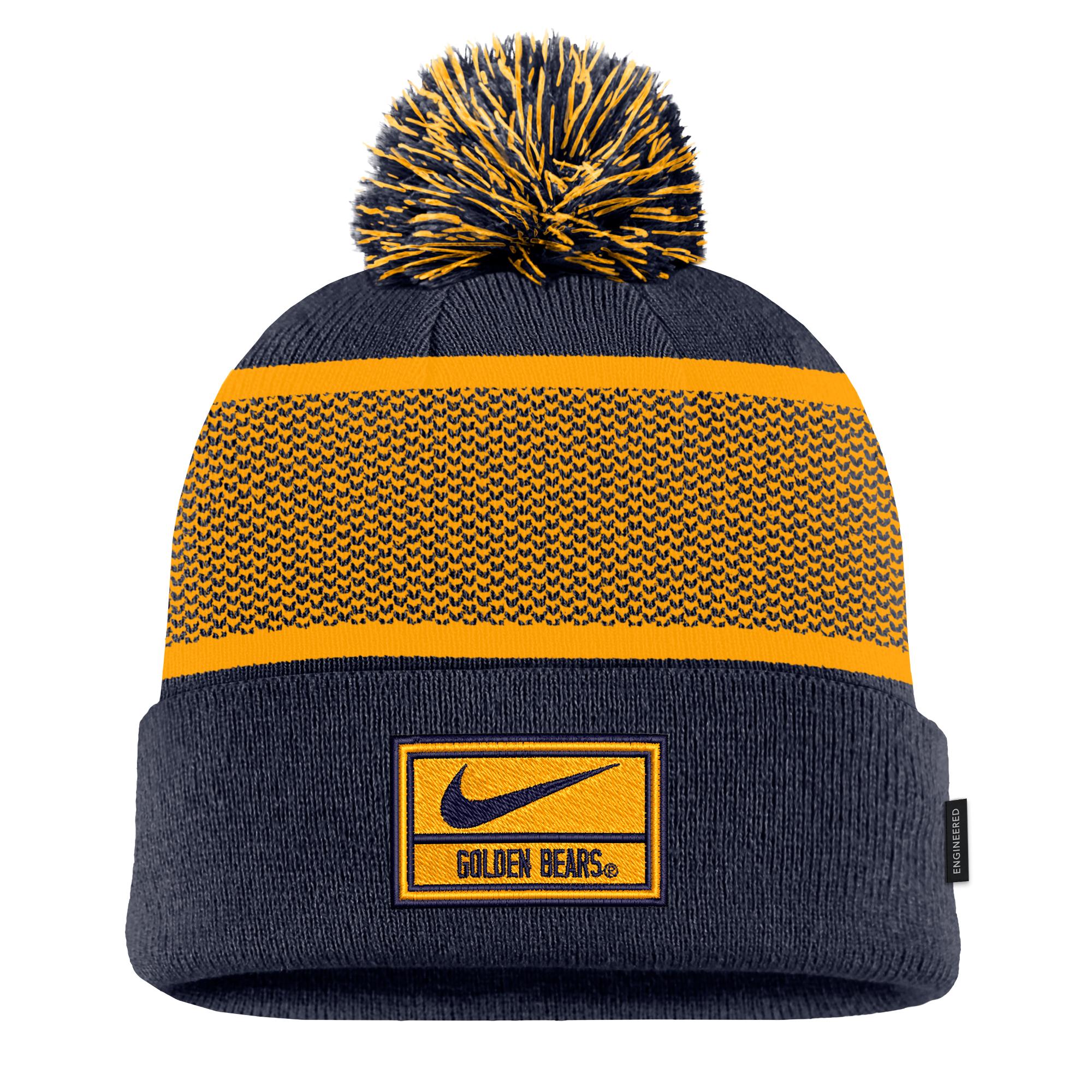 Nike Sideline Peak Cuff Pom Beanie Golden Bears Logo Cal Student Store