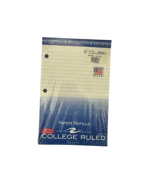 ROARING SPRINGS 8.5X5.5 FILLER PAPER; $2.69