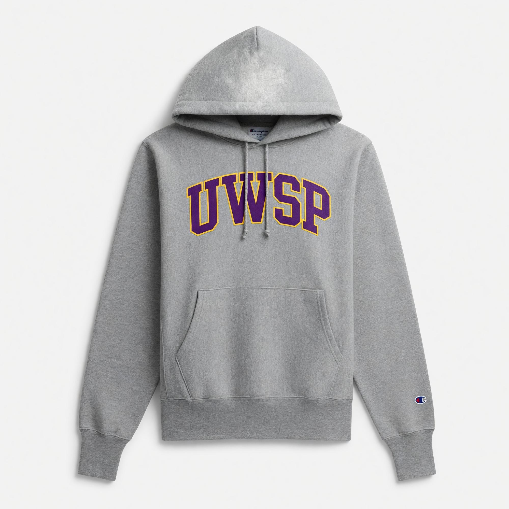 Variant 2 of 2 for UWSP Champion Reverse Weave Hoodie - Oxford Grey / Black