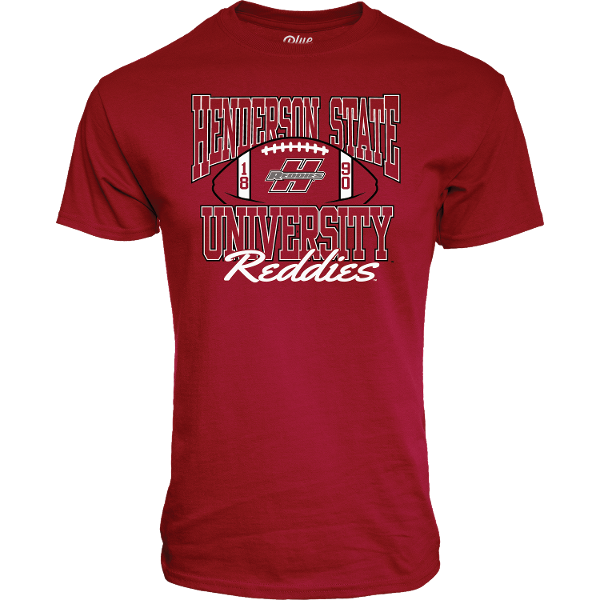 Henderson State Reddies Football Tamarac Ringspun Tee; $34.99