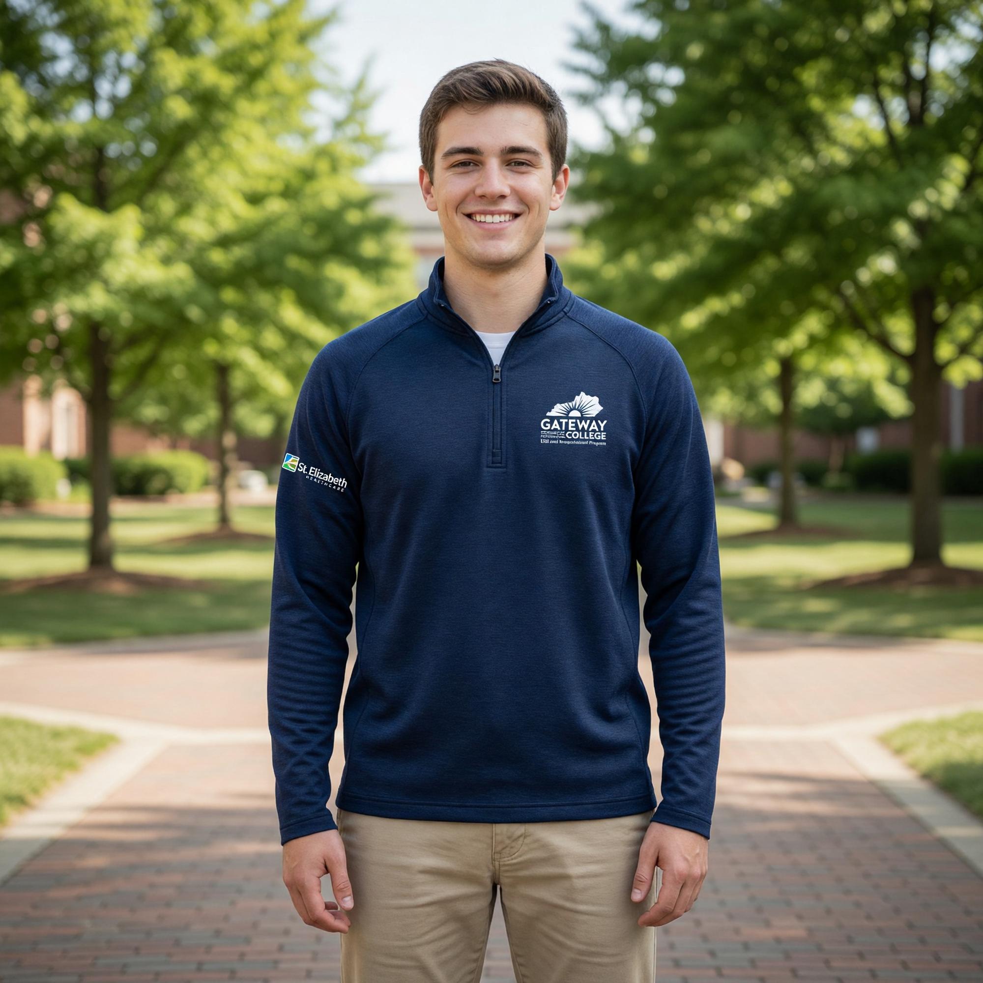 Product image 1 of 2 for Men's EMS Navy Quarter Zip