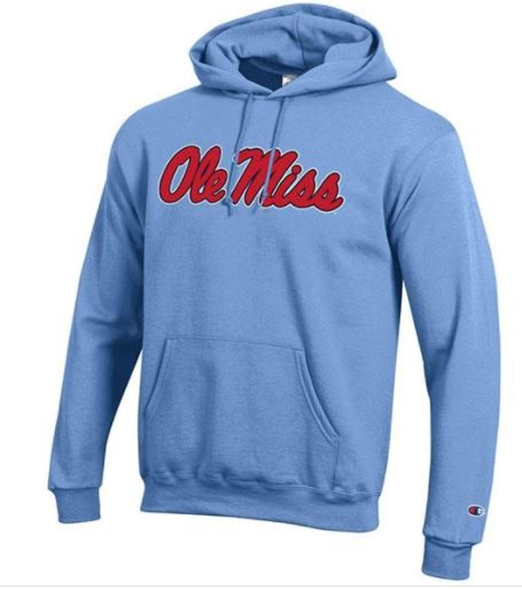 Light blue ole miss sweatshirt hotsell