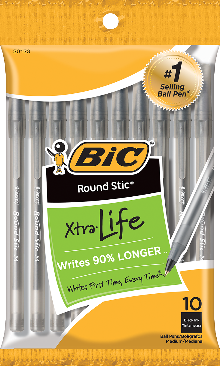 Product image 1 of 1 for Round Stic Ballpoint Pen Black 1.0mm 10 Pk BP