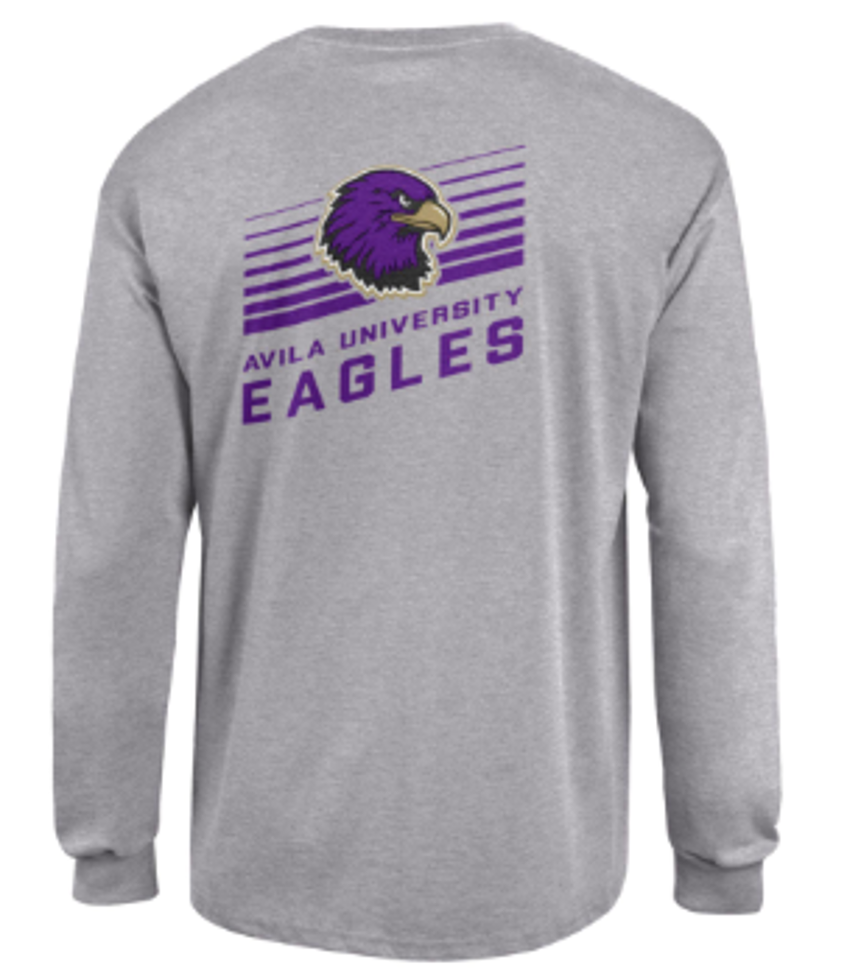image of: AU LS TEE EAGLES SLANT LINES GRY