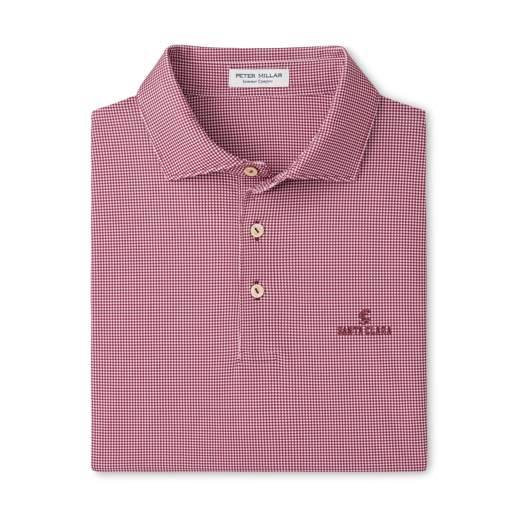 Product image 1 of 1 for Santa Clara Broncos Peter Millar Border Men's Jersey Polo, Maroon