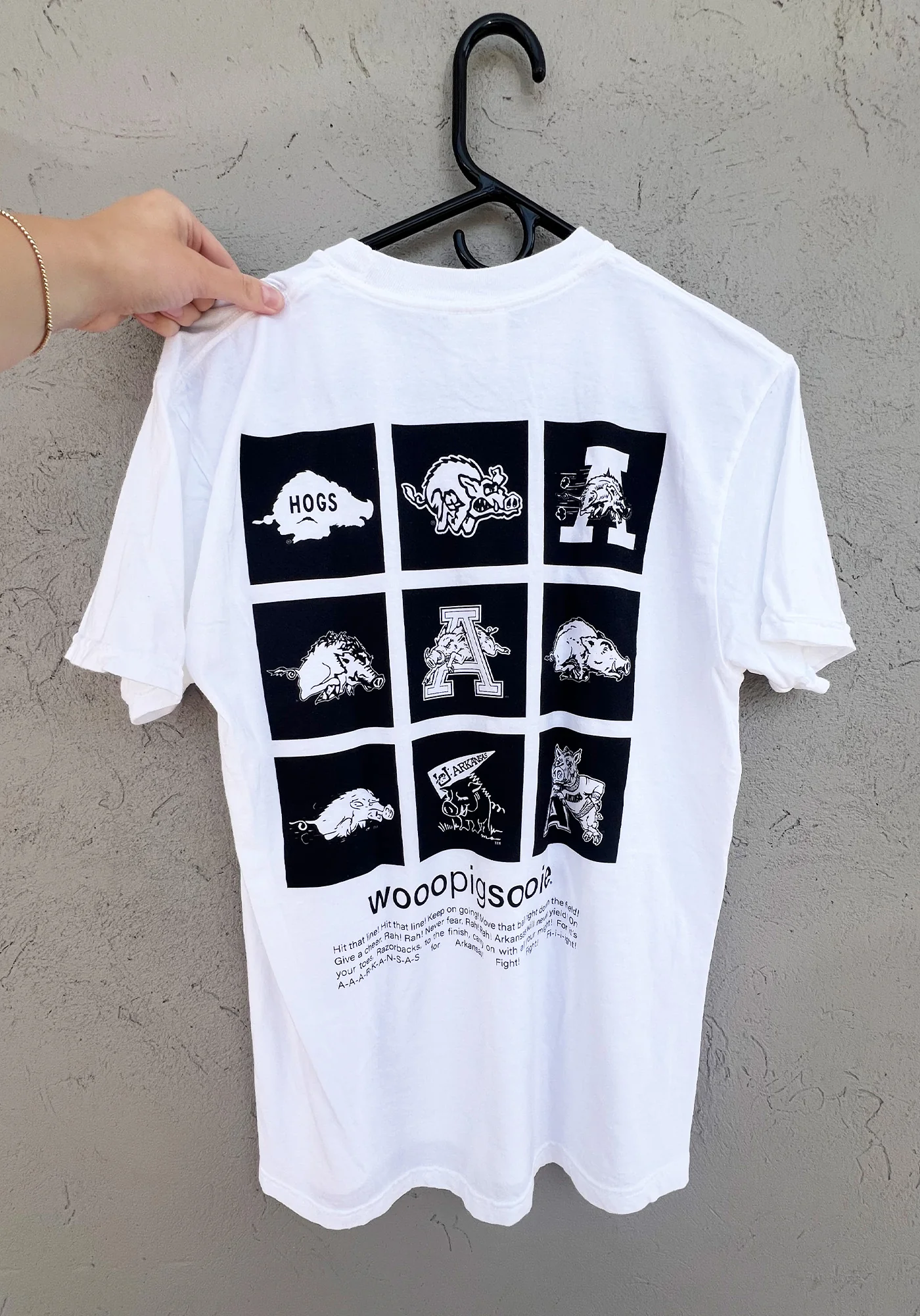 Product image 3 of 3 for Arkansas Razorbacks Block Multi Logo Pocket Short Sleeve Tee