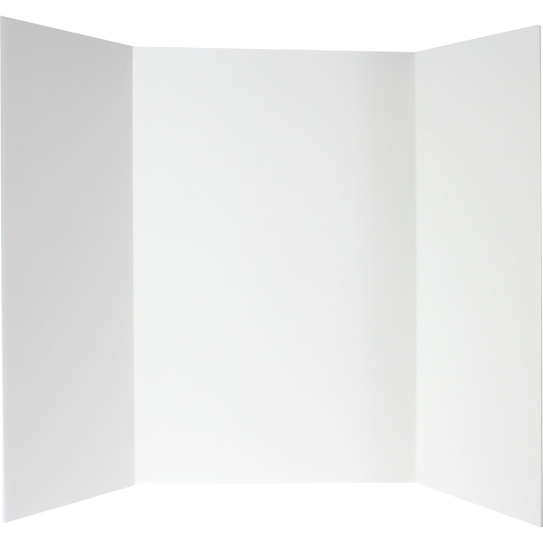 Corrugate Trifold Display Board 35.5x44in; $6.99