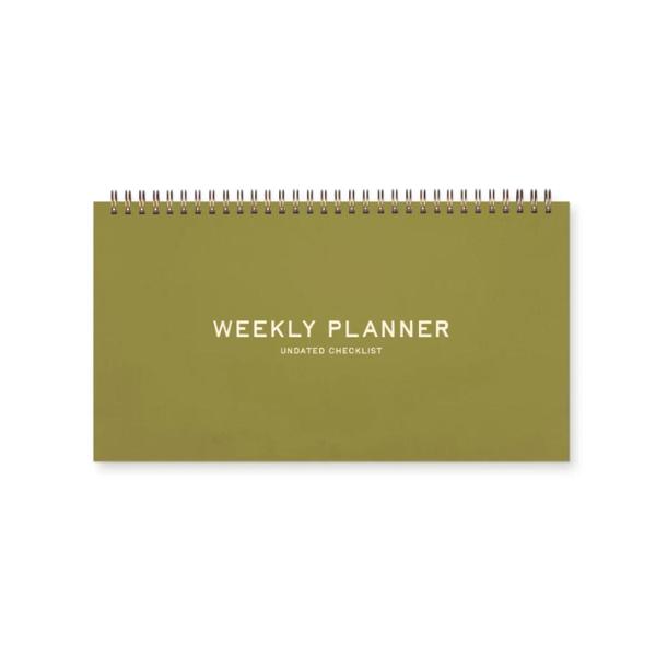 Standard Checklist Undated Weekly Planner, Chartreuse; $24.98