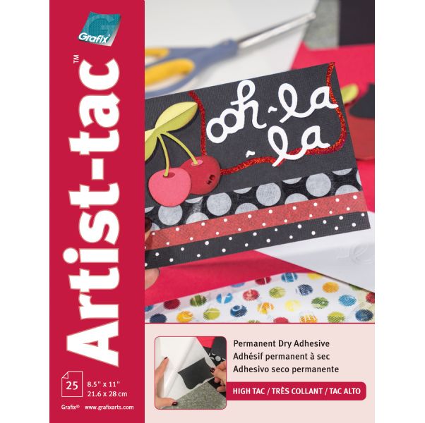 image of: Artist-Tac Dry Adhesive 8.5x11 Sheets 25/pkg
