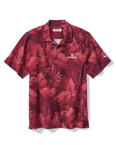 Santa Clara Broncos Tommy Bahama Men's Sport Coast Nuevo Button Up, Maroon Berry; $148.00