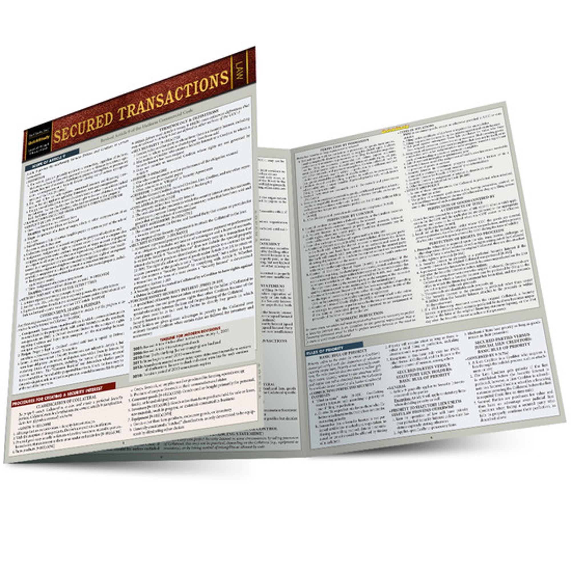 Cover image for SECURED TRANSACTIONS LAMINATED STUDY GUIDE
