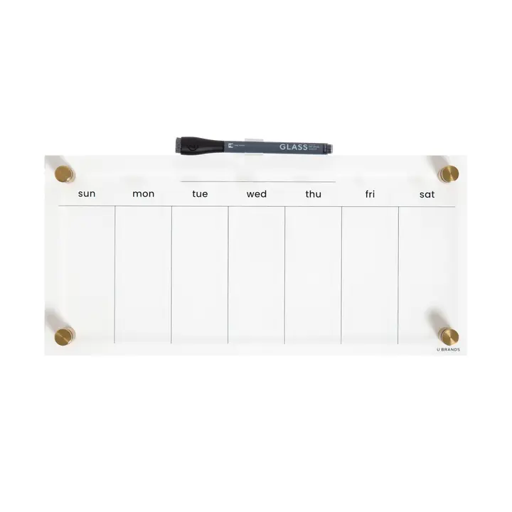 image of: U Brands Gold & Clear Dry Erase Calendar