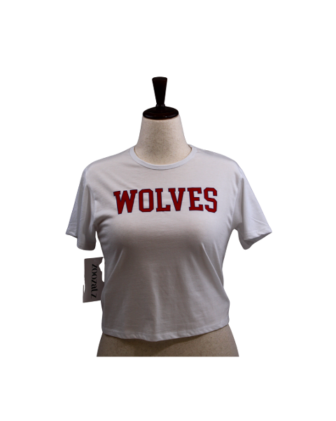 UWG WOLVES LOGO CROP TEE; $34.99