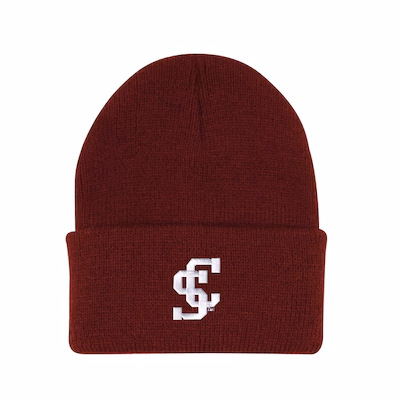 image of: Santa Clara Broncos Youth North Pole Cuff Beanie, Cardinal Red