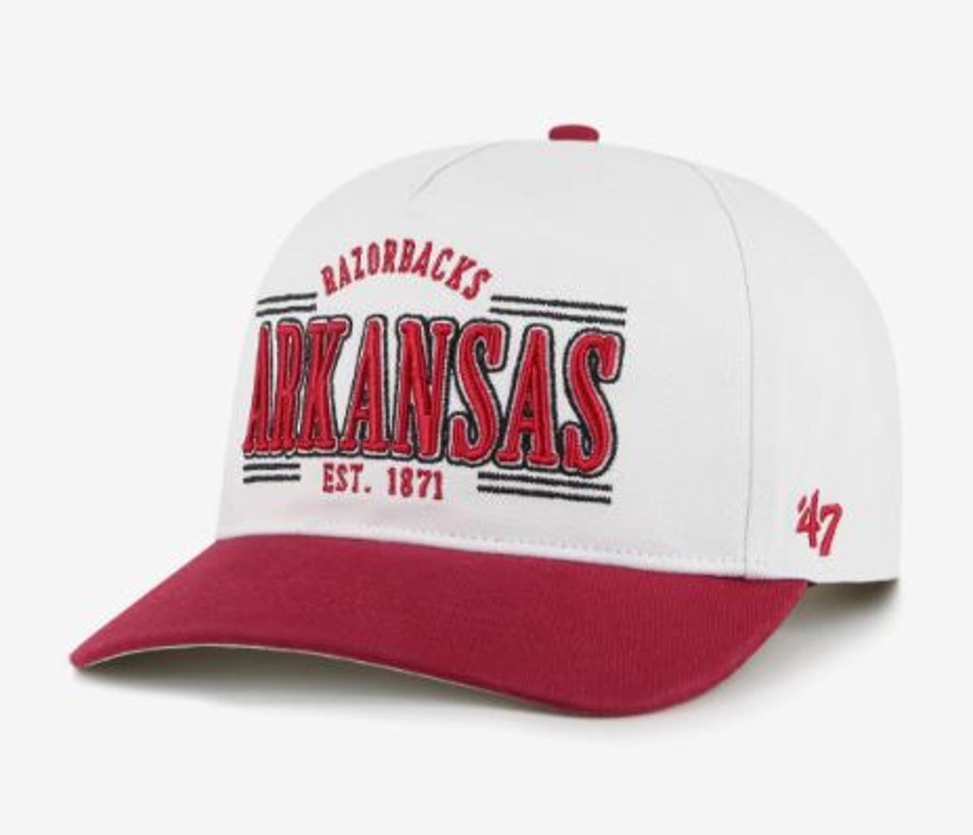 Arkansas Razorbacks '47 Brand Stream Line Hitch Hat - White