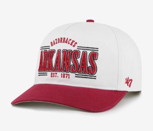 Arkansas Razorbacks '47 Stream Line Hitch Hat - White; $38.00